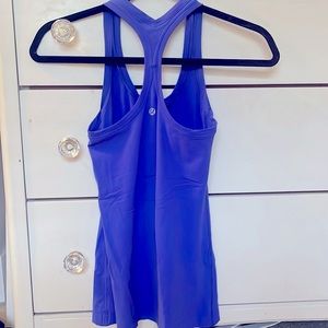 Lululemon ebb to street tank top size 4 color blue